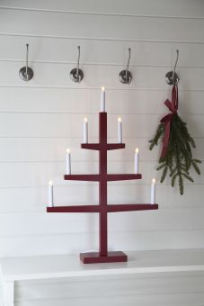 Tripp 7L träljusstake, röd