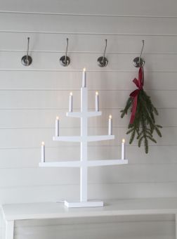 Tripp 7L träljusstake, vit