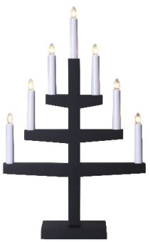 Tripp träljusstake, svart 77cm