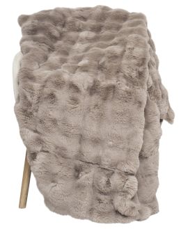 Misty Pläd fuskpäls taupe 140x220cm