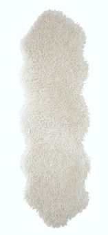 Fårskinnsfäll fake Wooly vit 60x180cm