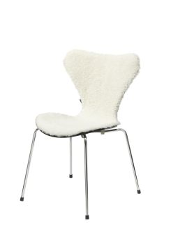 Stolsöverdrag i fårskinn till Sjuan stol ca 50x80cm offwhite