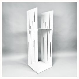 Vedställ design med hylla vit 110cm