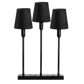 Soft Christmas Metalljusstake 3 lampor svart 40cm