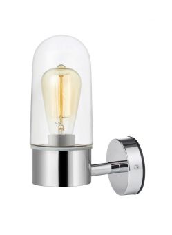 Zen Vägglampa krom/klar IP44 27cm