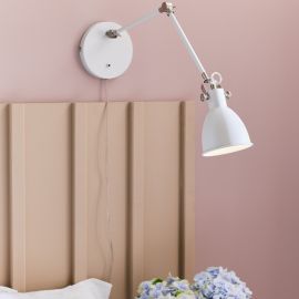 House vägglampa vit/stål 84cm