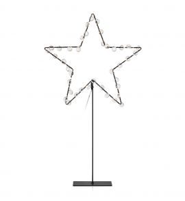 Bordsstjärna Markslöjd Wivi svart metall 53cm