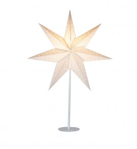 Pappersstjärna på fot Markslöjd Clara vit 65cm