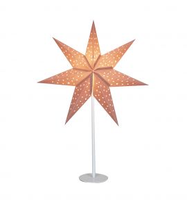Pappersstjärna på fot Markslöjd Clara rosa 65cm
