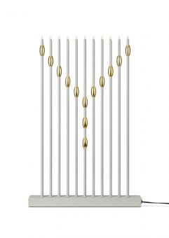 Necklace Elljusstake vit/guld 45cm