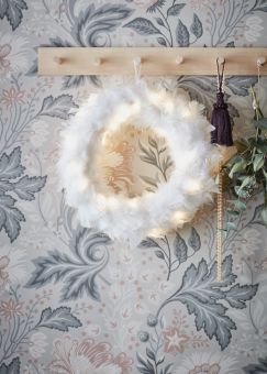 Feather Krans vit 35cm