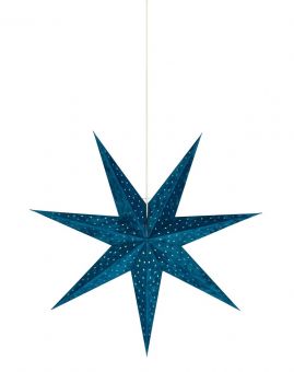 Velours Pappersstjärna blå 75cm