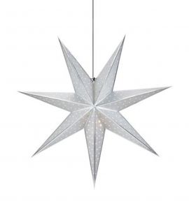Glitter Adventsstjärna silver 75cm