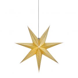 Glitter Adventsstjärna guld 75cm