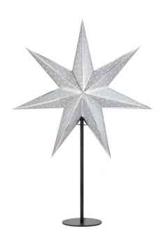 Glitter Bordsstjärna silver/svart 65cm