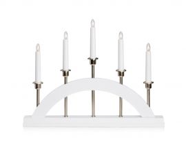 Bridge Adventsljusstake 5L vit 47cm