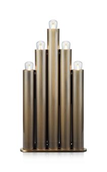 Organo Ljusstake 5L mässing 30cm