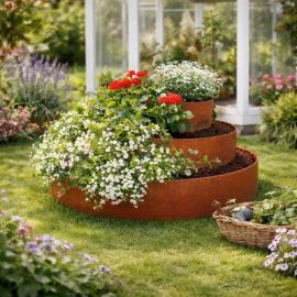 Odlingskrage Tårtan 120cm 3-stegs rostbrun