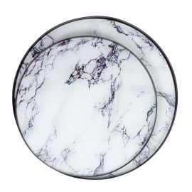 Mogihome Glasskivor Marmor vit 2-del till satsbord