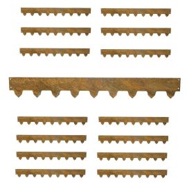 15-pack Gräskantlist Cortenstål byggbar 119cm