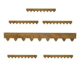 Gräskantlist rost byggbar 119cm 6-pack