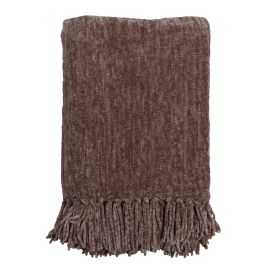 Frances Pläd chenille 130x170cm brun Mogihome