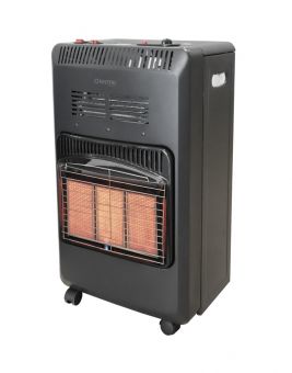 Gasol och elkamin 4,2KW gaseffekt och elfläkt 1200W svart