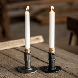 Ljusstake Mono stålgrå - 1st ljus