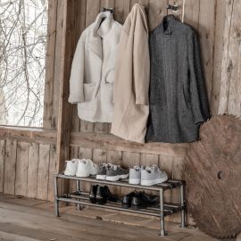 Skoställ golv b108cm mattsvart