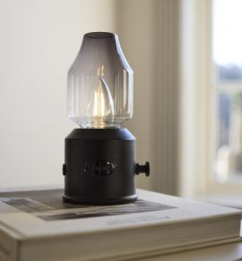 Bordslampa Lystra utomhus laddbar svart 20cm