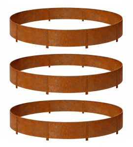 FÖRBOKNING av 3-pack Odlingskrage rost rund 160cm