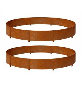 2-pack Odlingskrage rost rund 160cm