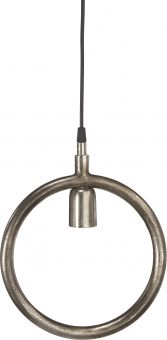 Circle fönsterlampa i metall. Rund industrilampa i råsilver metall för dig som vill skapa industrikänsla i hemmet.