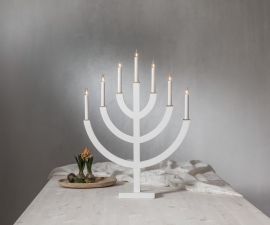 Anno Adventsljusstake 7L vit 71cm