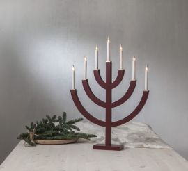 Anno Adventsljusstake 7L röd 71cm