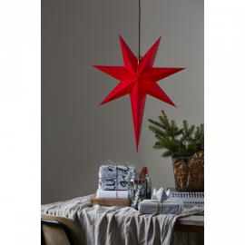 Star Trading Rozen adventsstjärna i papper röd 65cm