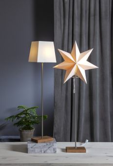 Moa bordsstjärna med extra lampskärm ek 82cm