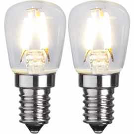 LED-lampa E14 Filament Päron 1,3W 2-pack