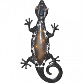 Gecko Solcellsdekoration svart 52cm