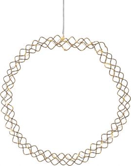 Inomhusdekoration Hoop 30LED mässing 30cm