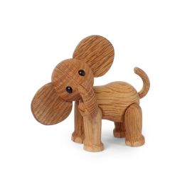 Ella Elefant Baby Trädekoration 9cm Ek/Lönn