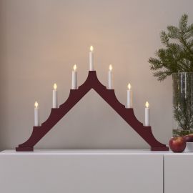 Alma Adventsljusstake 7L röd 41cm