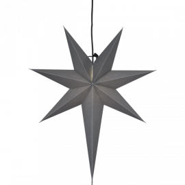 Ozen adventsstjärna i papper grå 55x65cm