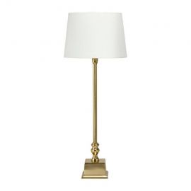 PR Home Linne bordslampa guld/vit 80cm