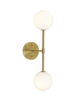 Sigma D vägglampa badrum guld opal, 49cm