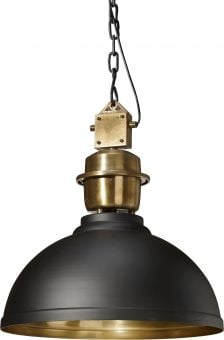 Manchester industrilampa i svart och rå mässing