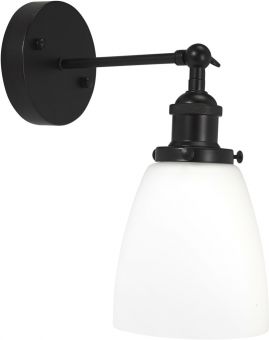 Kappa Vägglampa badrum svart/opal 14cm PR Home