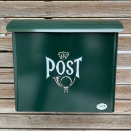 Postlåda Låsbar med Postdekal Grön 41cm