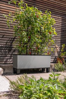Självvattnande Blomlåda Trio Stone 40 stengrå L 130cm