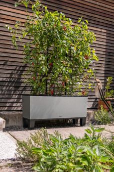 Självvattnande Blomlåda Trio Stone 40 stengrå L 130cm